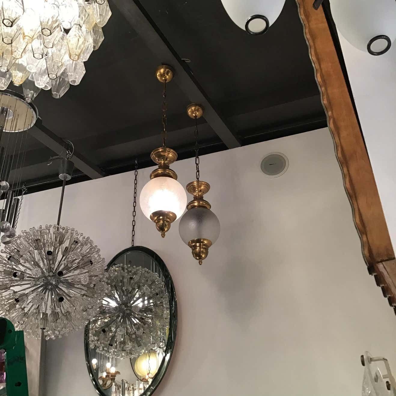Azucena “Luigi Caccia Dominioni “Ls1 Chandeliers Brass Glass 1950 Italy photo vinterior