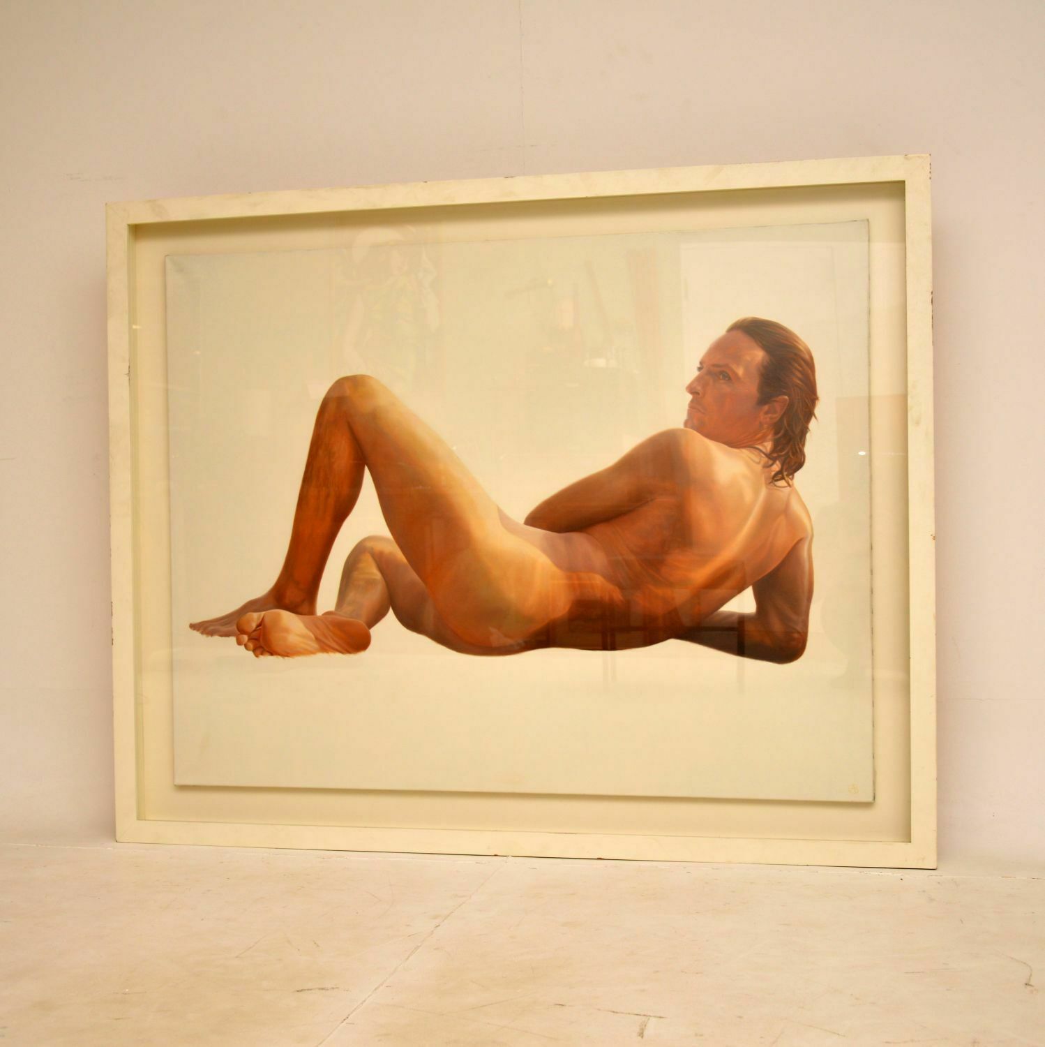 Large Oil On Canvass Nude Painting By Alan Brassington photo for sale