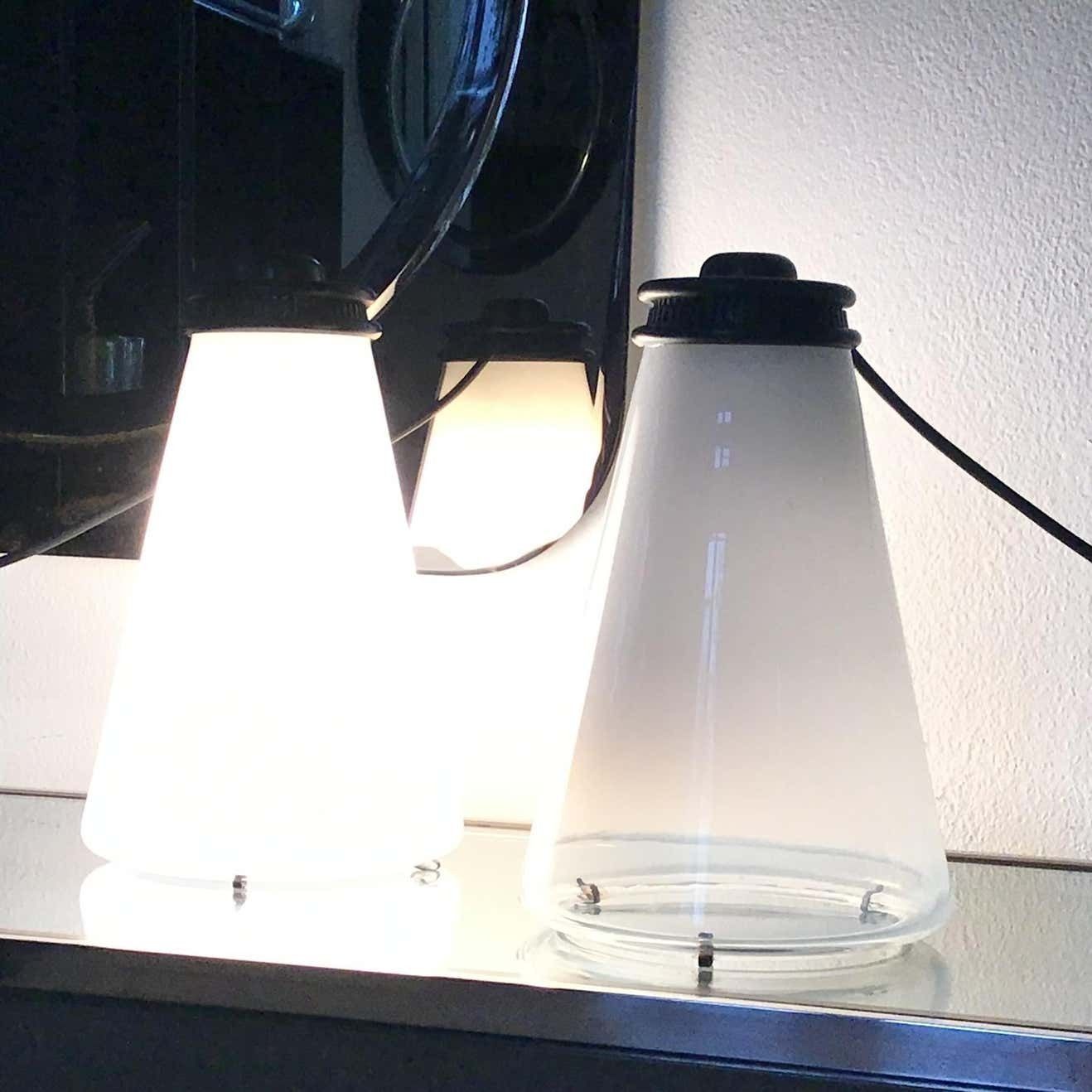 photo furniture Arteluce Couple Table Lamp Conetto “Ezio Didone” Glass, 1979