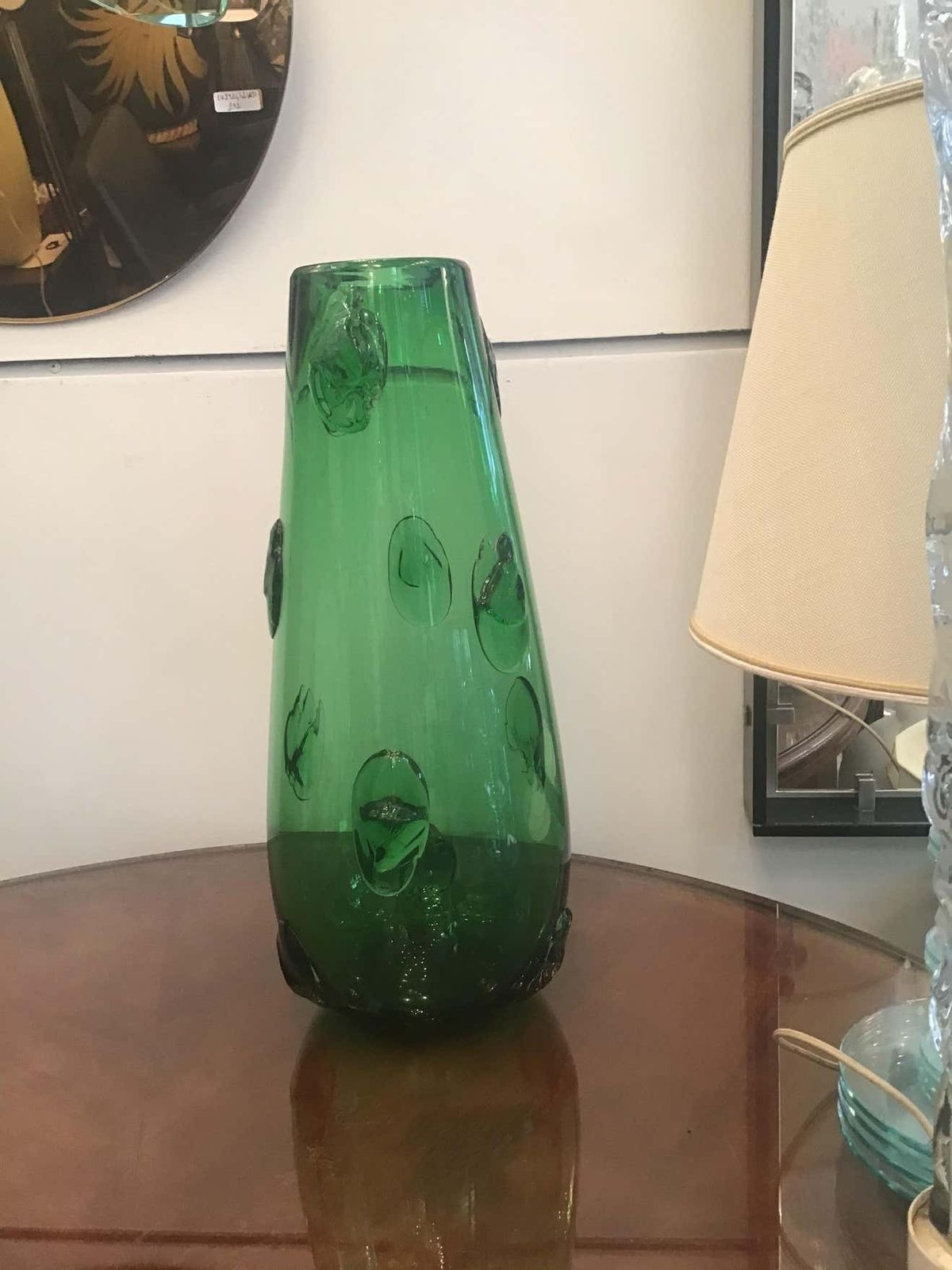 photo furniture Empoli Vase Green Murano Glass 1950 Italy