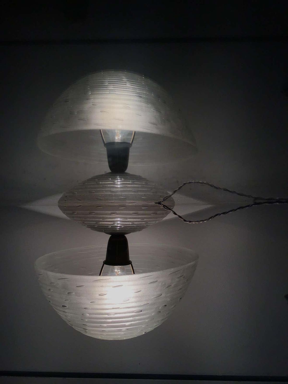 Barovier E Toso Mushroom Table Lamp 1940 Murano Glass Brass, Italy photo 2264.0