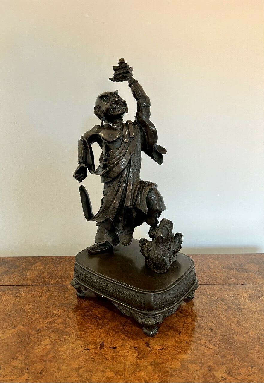 Quality Large Antique Japanese Bronze Figure photo for sale