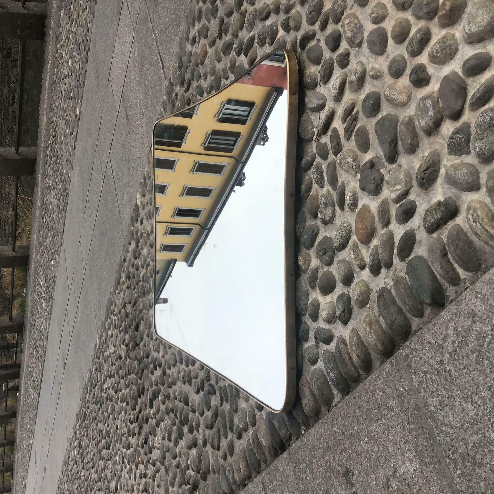 Fontana Arte Mirror Brass Wood Mirrored Glass 1950 Italy photo 5888.0