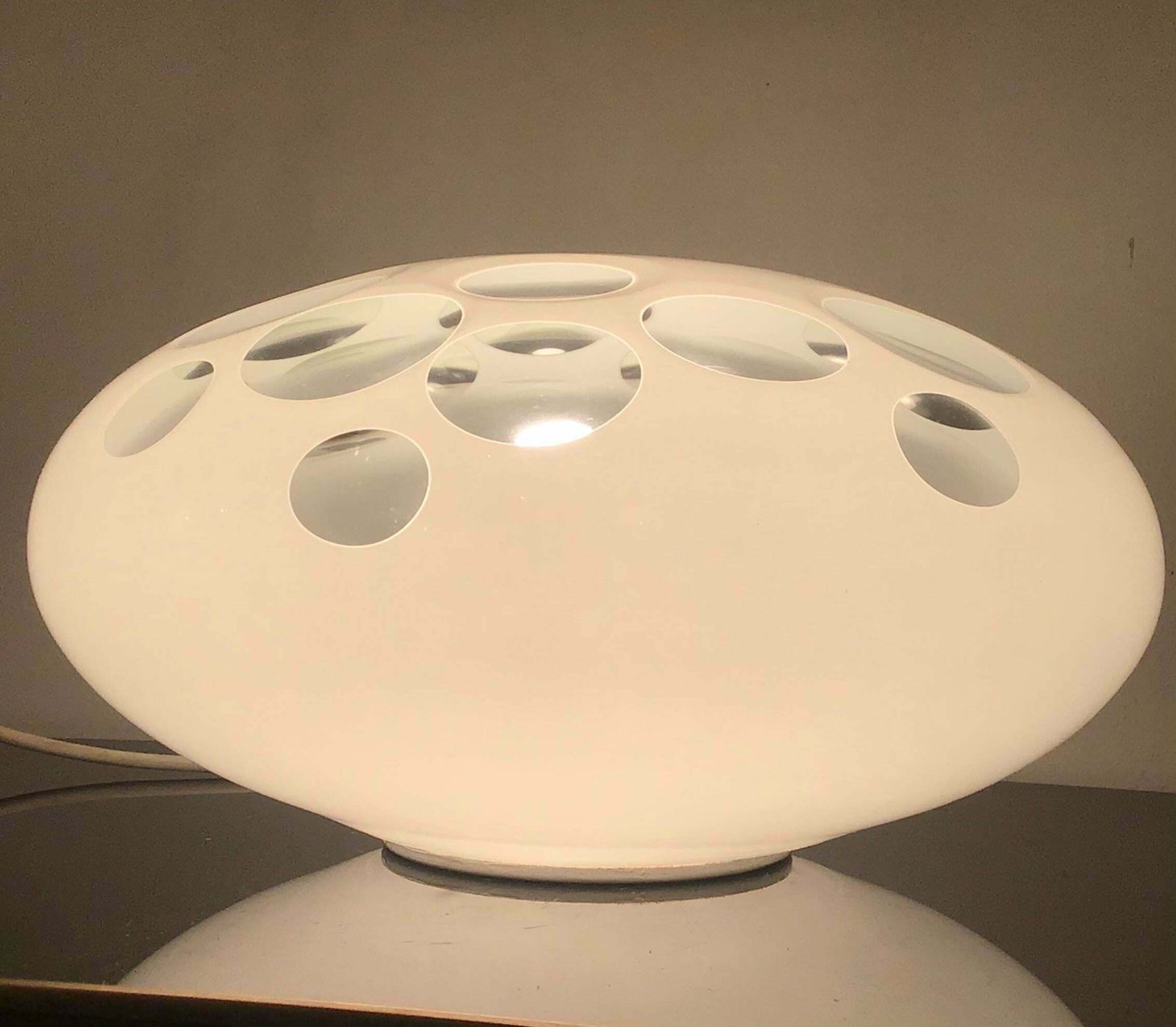 Carlo Nason Table Lamp Murano Glass Metal 1968 Italy photo furniture
