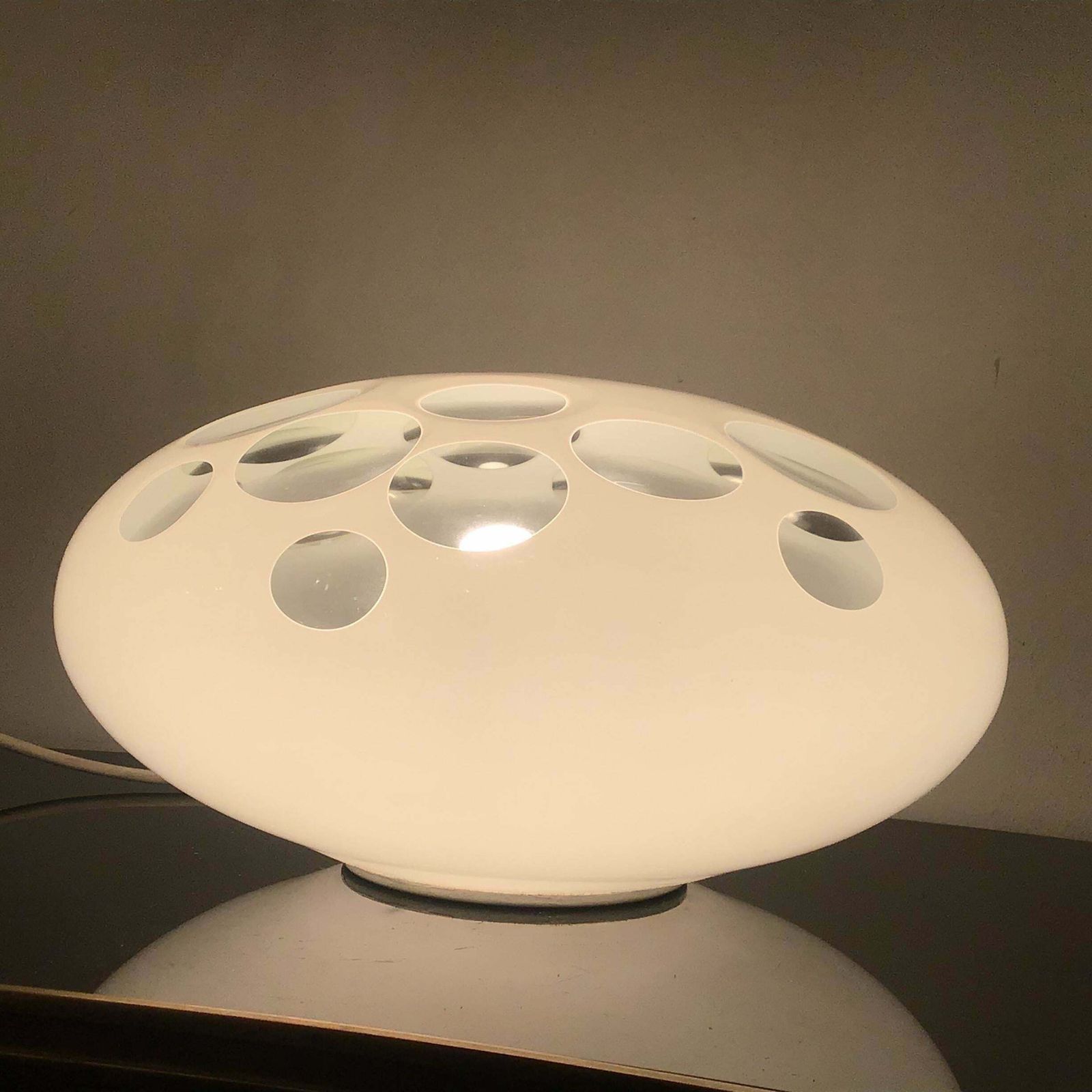 Carlo Nason Table Lamp Murano Glass Metal 1968 Italy photo for sale