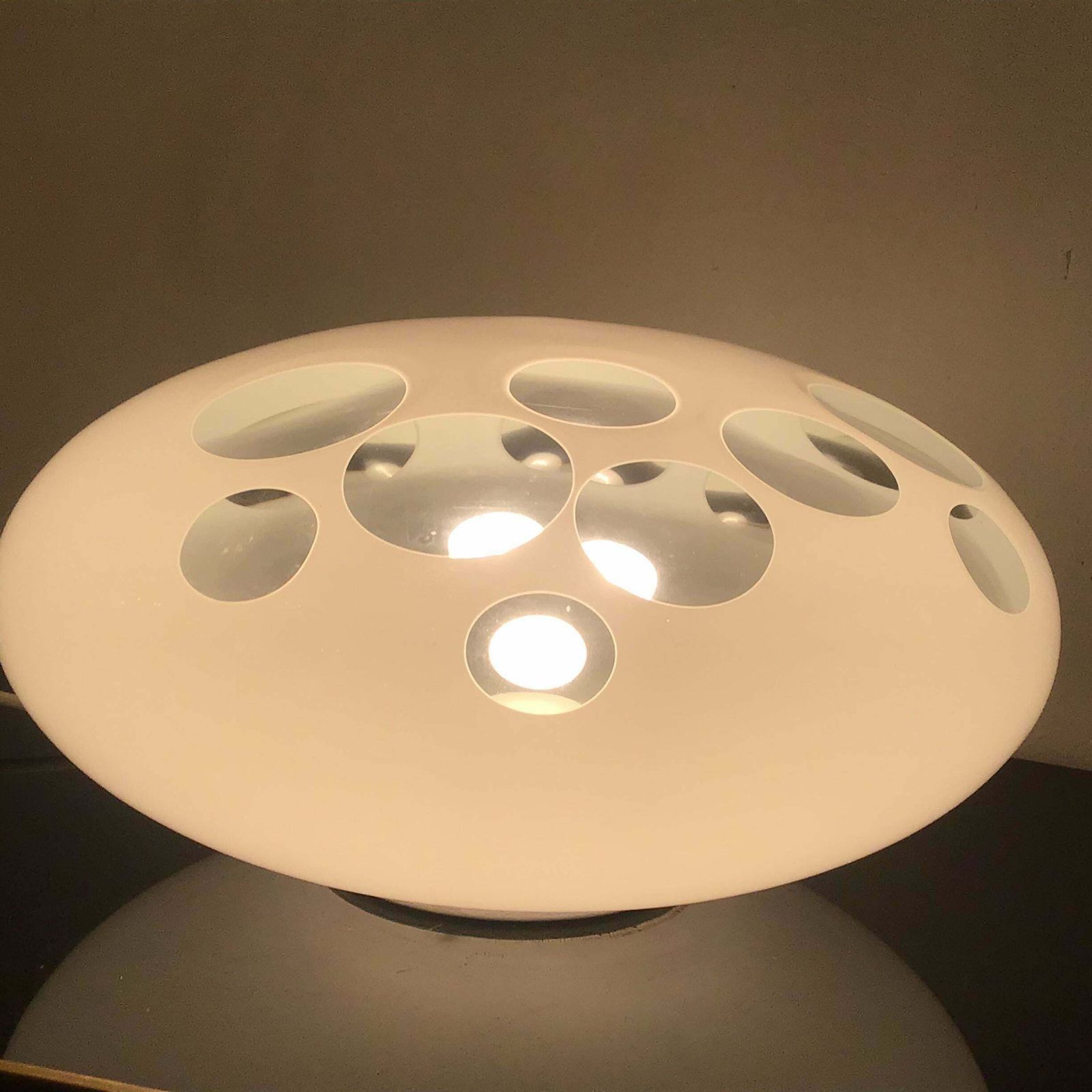Carlo Nason Table Lamp Murano Glass Metal 1968 Italy photo vintage