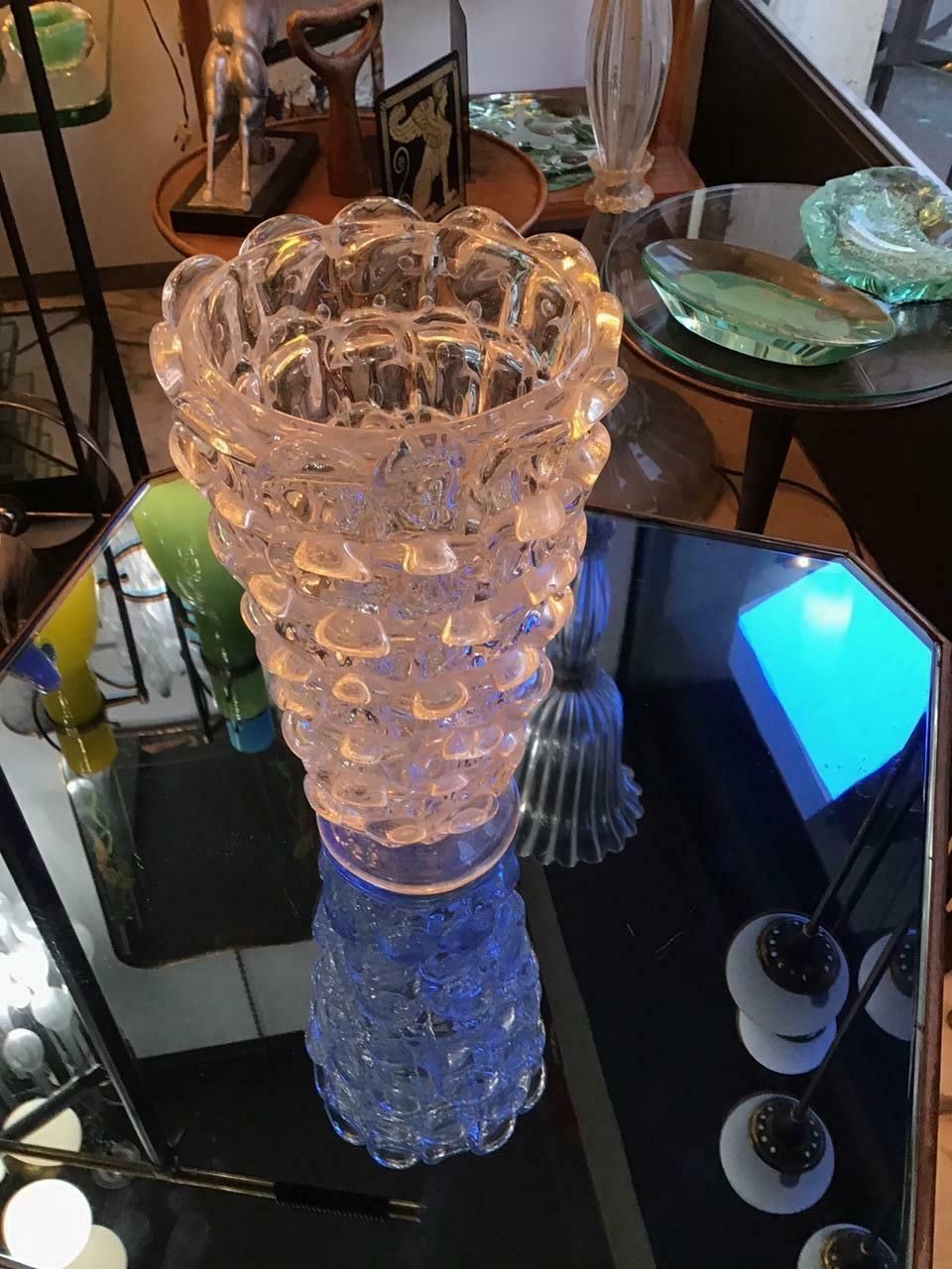 Barovier Orecchiette Vase Murano Glass 1940 Italy photo for sale