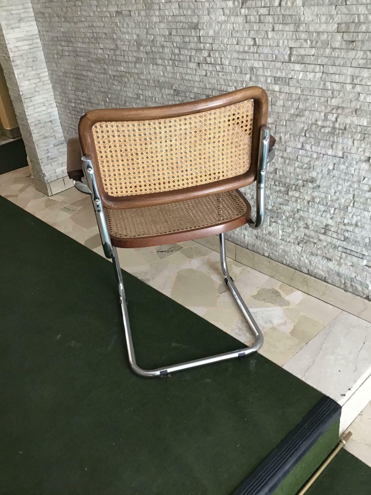 Marcel Breuer Cesca Chair For Gavina Wood Metal Crome, 1980, Italy photo Furniture