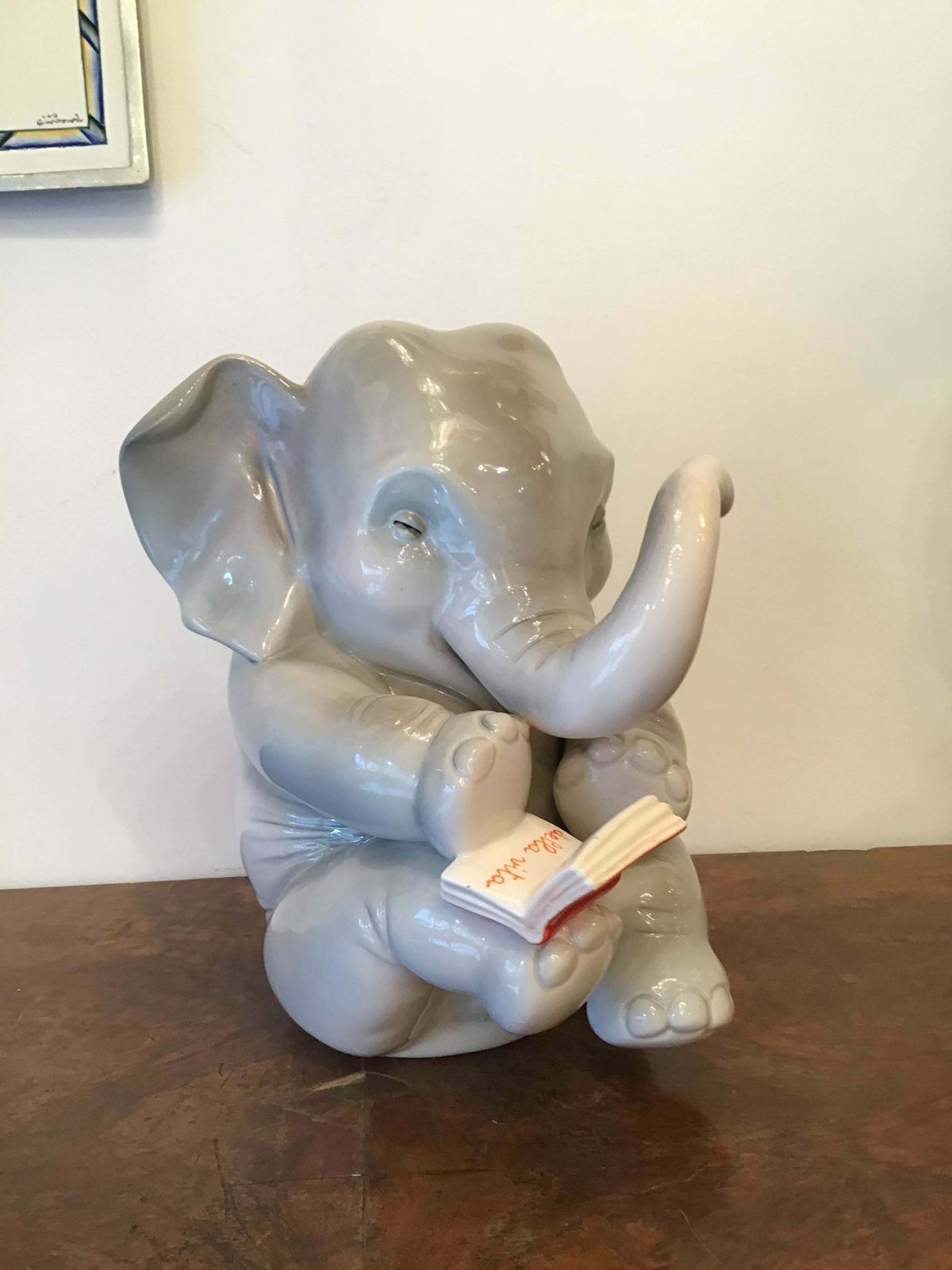 Art Lenci Ceramic Elephant 1950 Elena Scavini, Italy photo