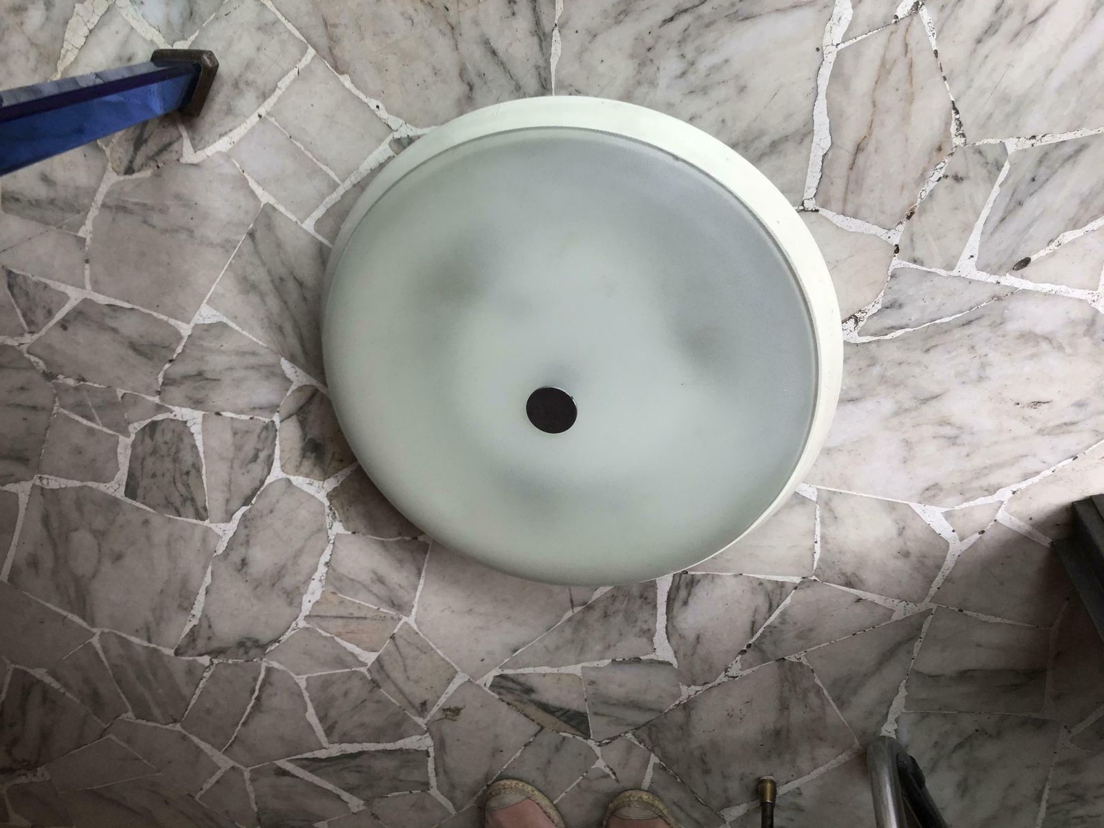 Fontana Arte Ceiling Light Metal Crome Glass, 1960, Italy photo Lighting