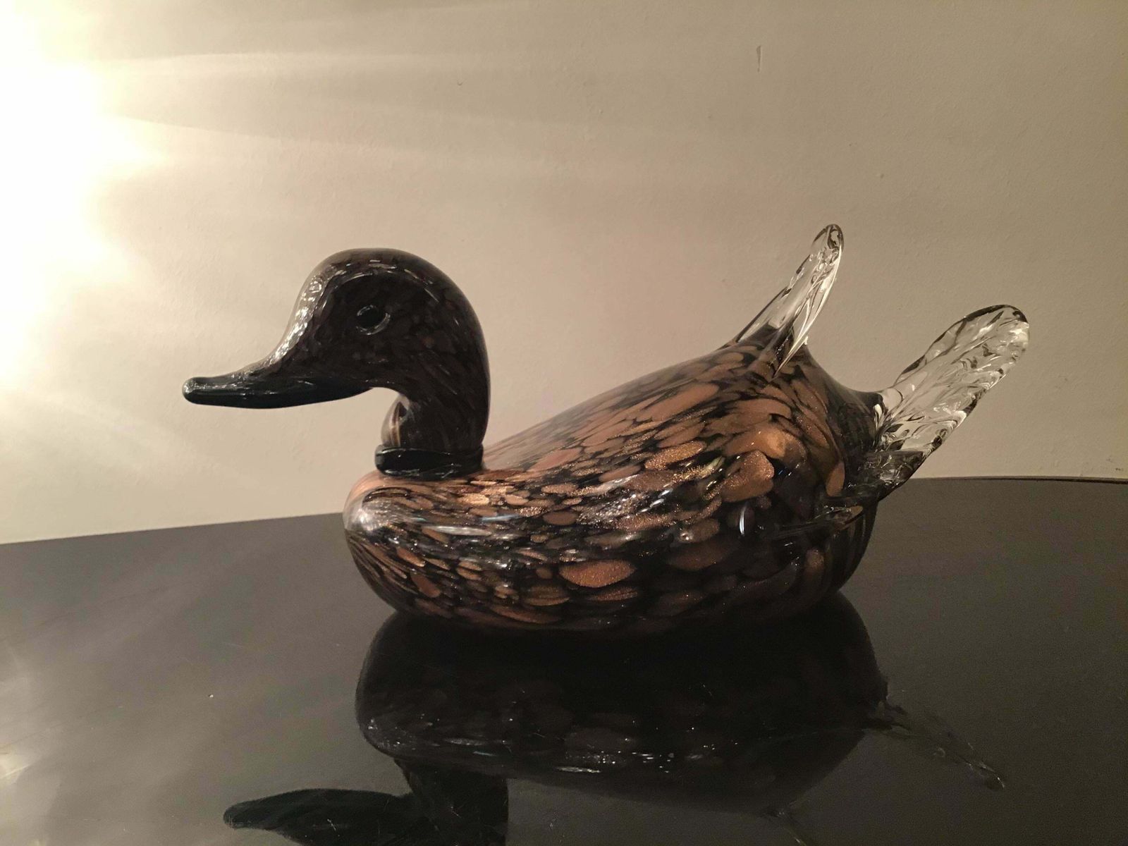 Seguso Murano Glass Gold “Papera” 1950 Italy photo Art