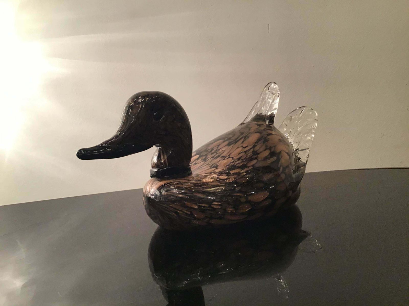 Art Seguso Murano Glass Gold “Papera” 1950 Italy photo
