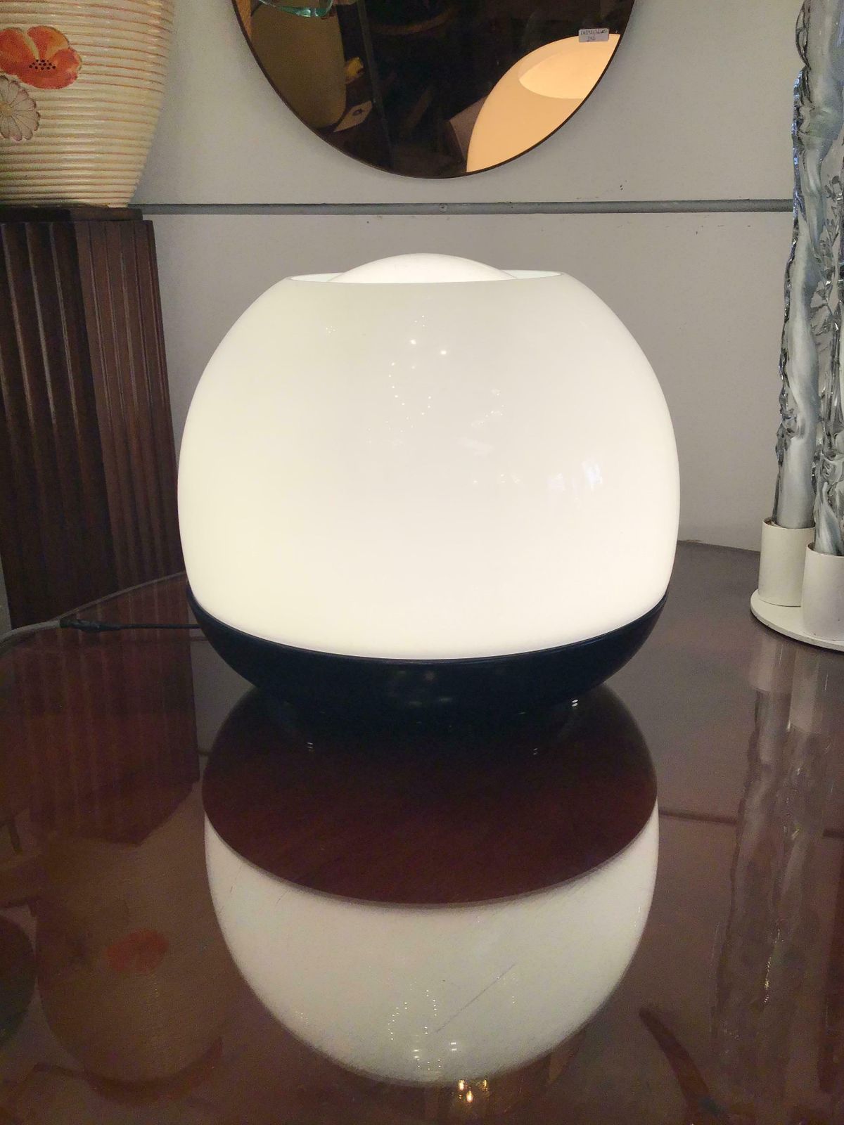 Vistosi Table Lamp Glass Metal 1965 Italy photo vinterior