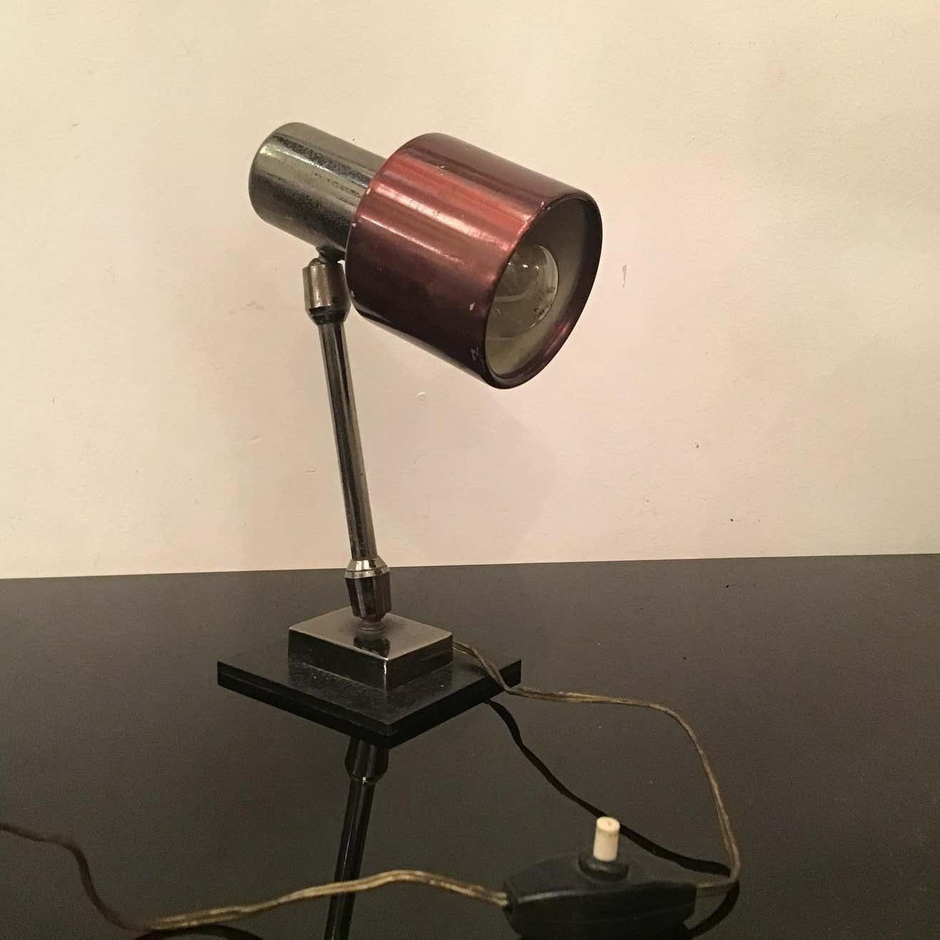Stilnovo Table Lamp Adjustable Metal Crome Metal 1950 Italy photo furniture