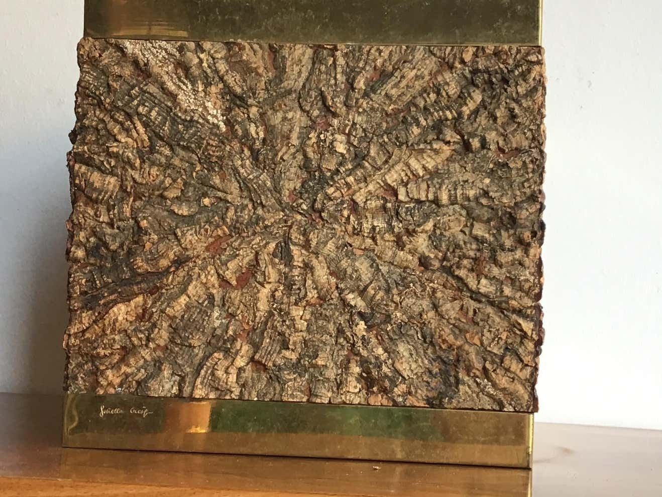 Gabriella Crespi Brass Cork Vase Holder 1960 Italy photo buy