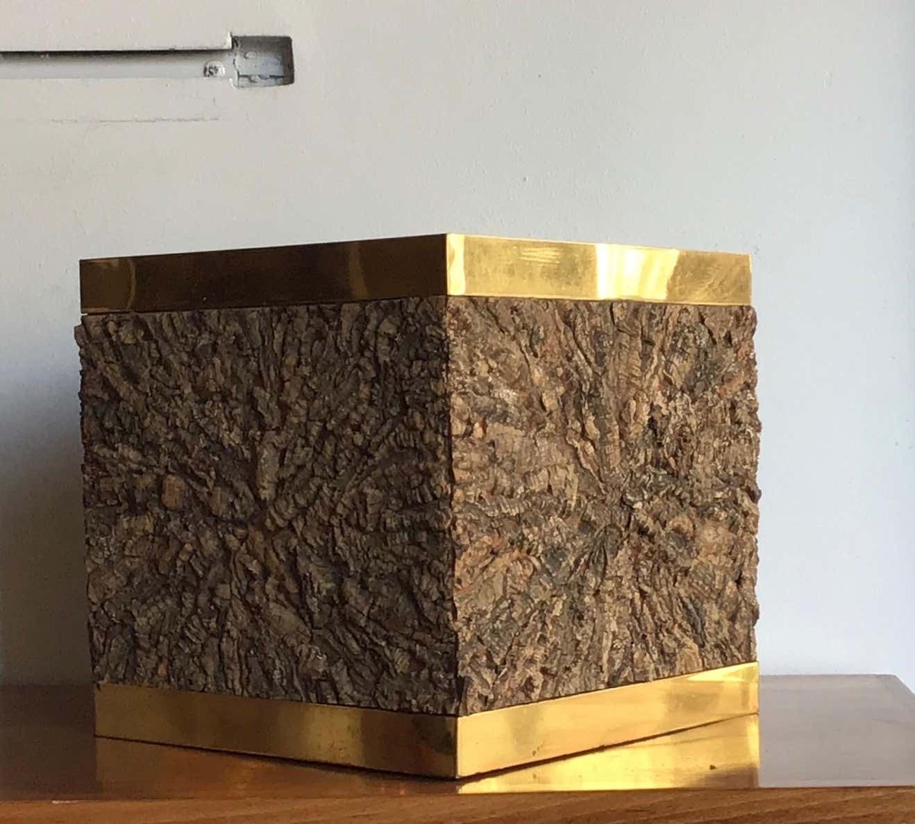 Home Decor Gabriella Crespi Brass Cork Vase Holder 1960 Italy photo