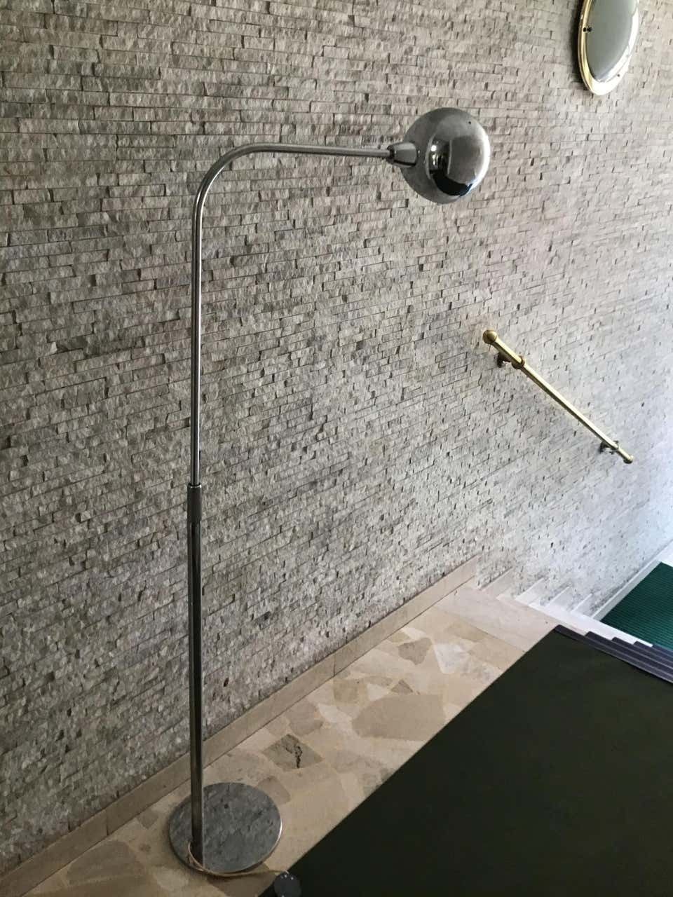 photo buy Sergio Asti Candle Floor Lamp 1960 Metal Chrom Italy