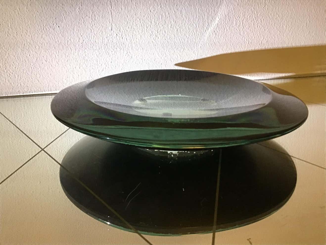 Fontana Arte Coppa Cristallo Grosso Spessore Curvato, 1959, Italy photo 2264.0