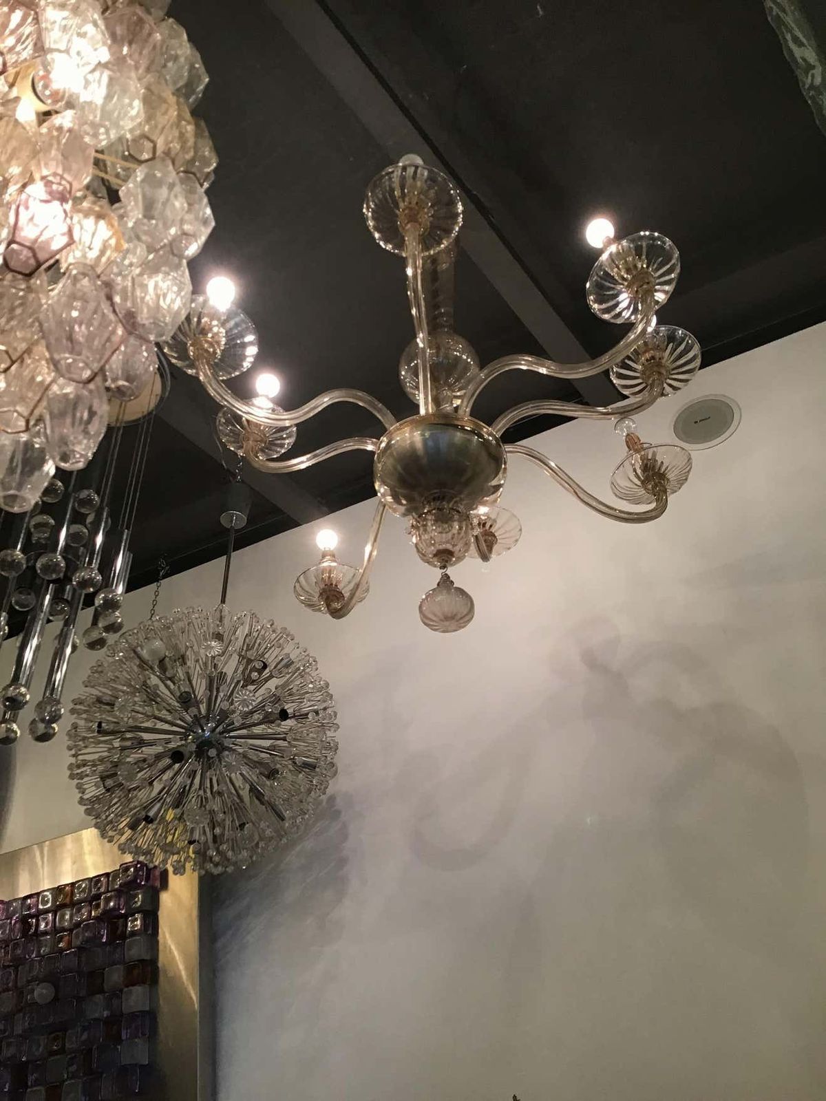 Venini Chandelier 8 Lights Murano Glass, 1940, Italy photo furniture