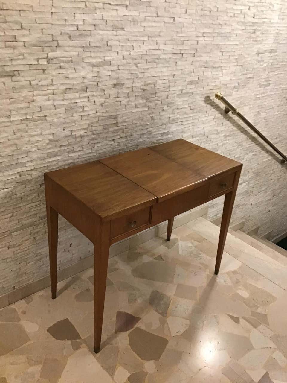 photo for sale Gio’ Ponti “Style” Toilet /Desk Wood Brass, 1950, Italy