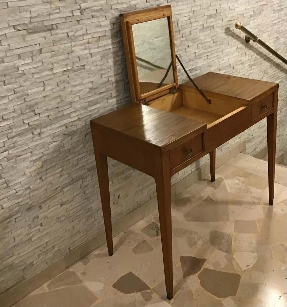 photo vinterior Gio’ Ponti “Style” Toilet /Desk Wood Brass, 1950, Italy