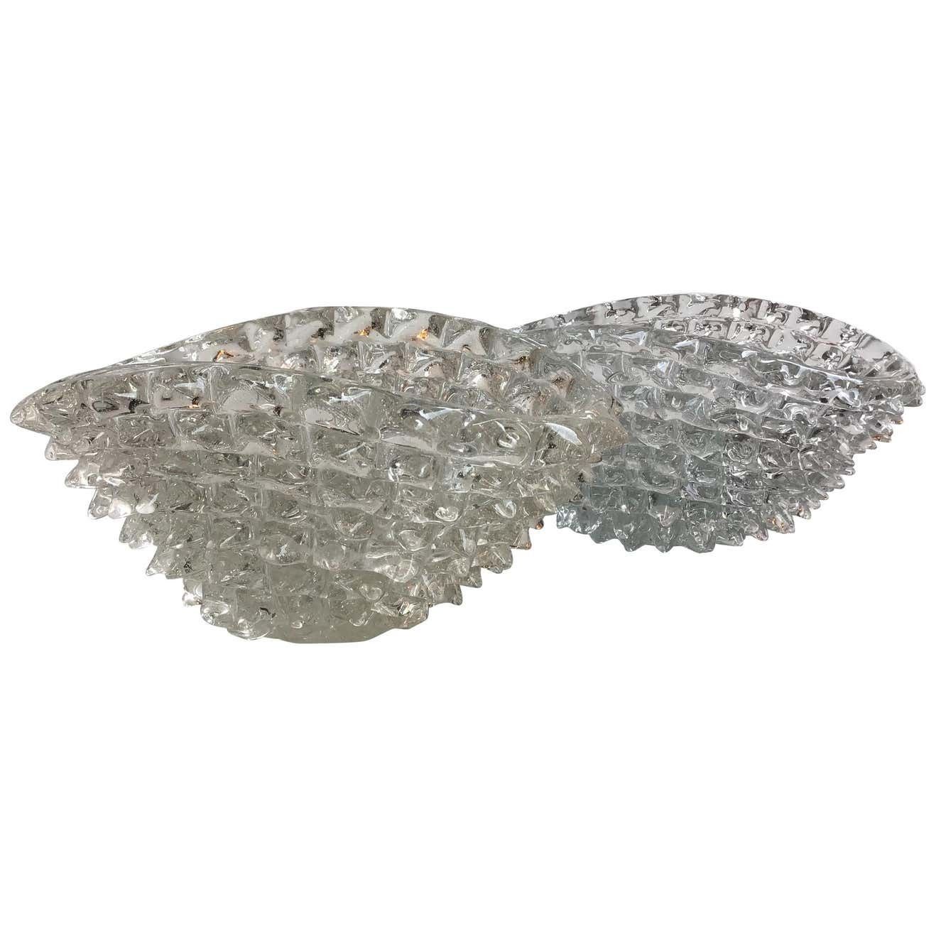 Barovier E Toso Couple Centrepiece “Rostrato“ Murano Glass, 1940, Italy