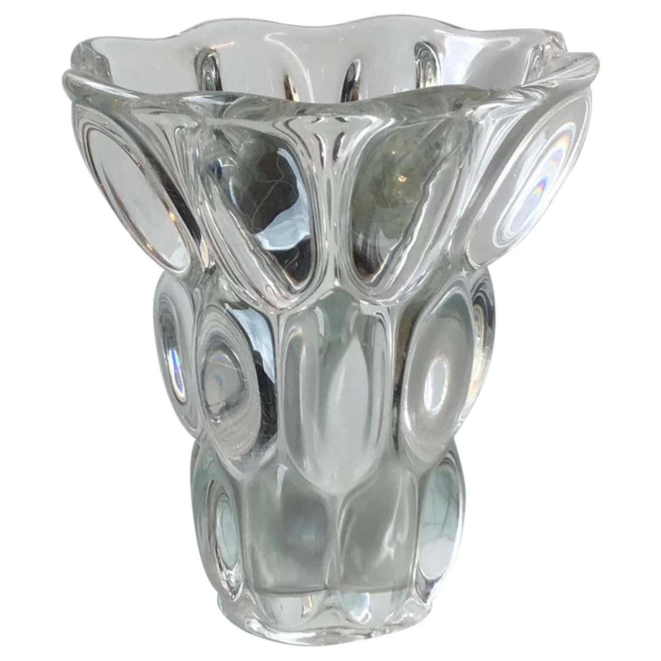 France Vase Bugnoni, 1940 Glass, France