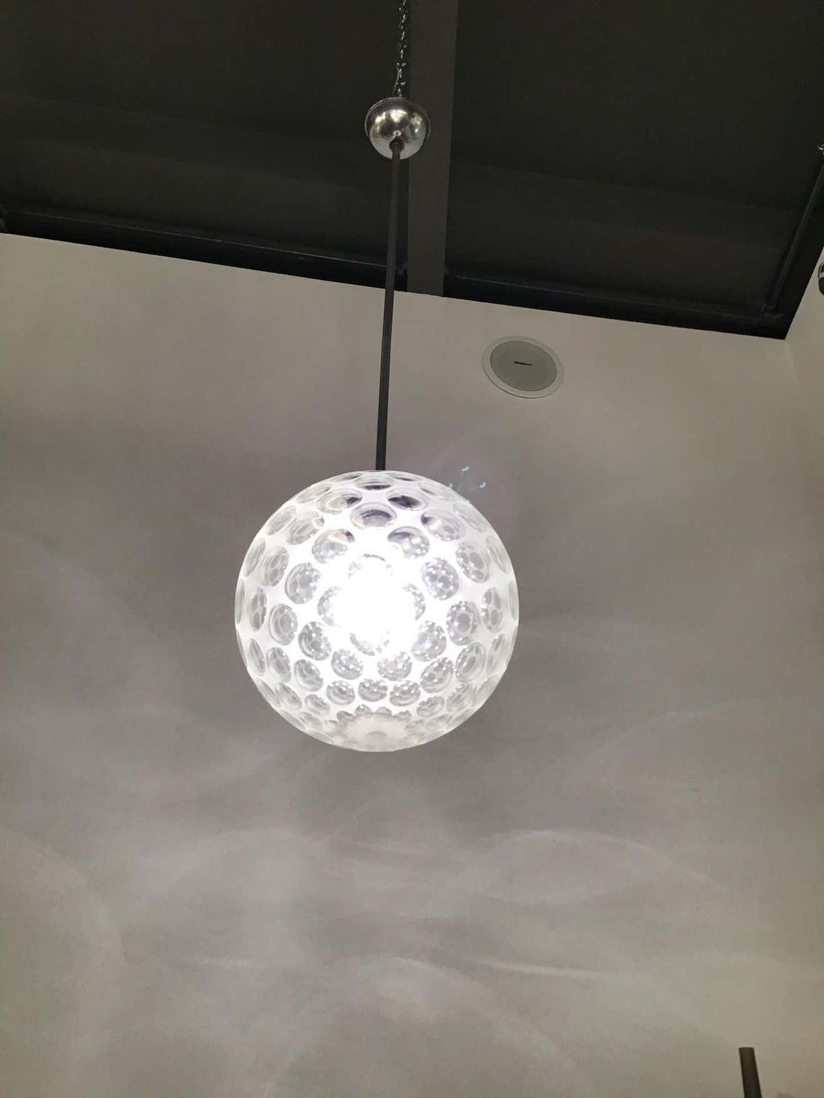 Seguso Chandelier 1960 Murano Glass Metal Crome Italia photo furniture
