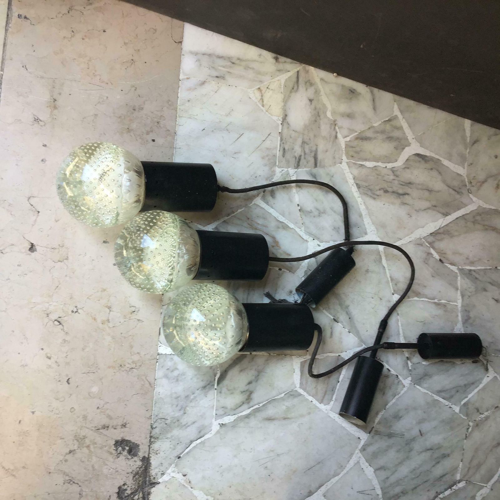 Seguso Chandelier Murano Glass Brass 1950 Italy photo Lighting