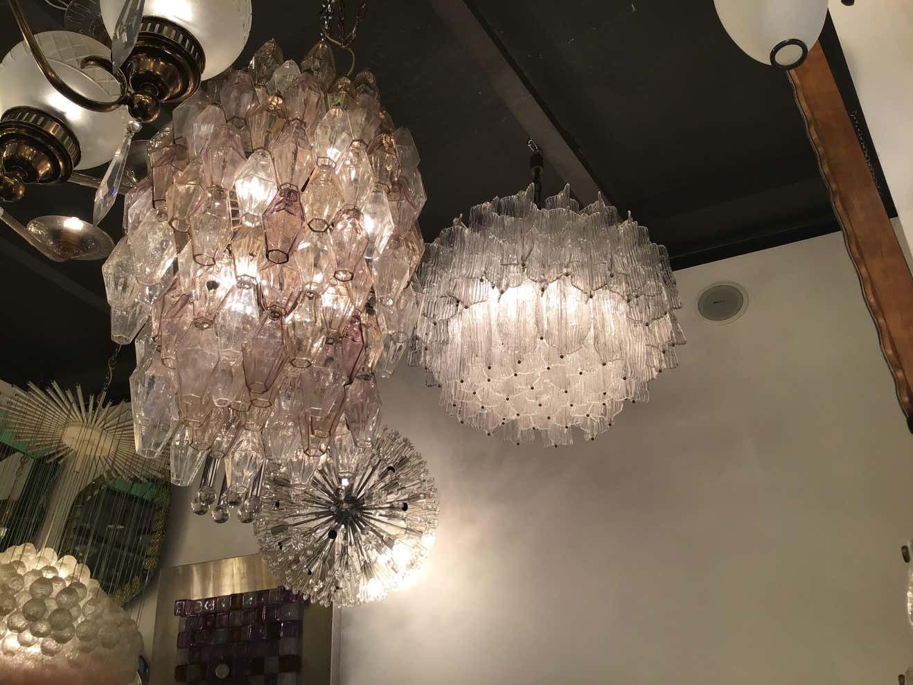Venini Chandelier “Toni Zuccheri“ Murano Glass Metal Iron, 1950, Italy photo buy
