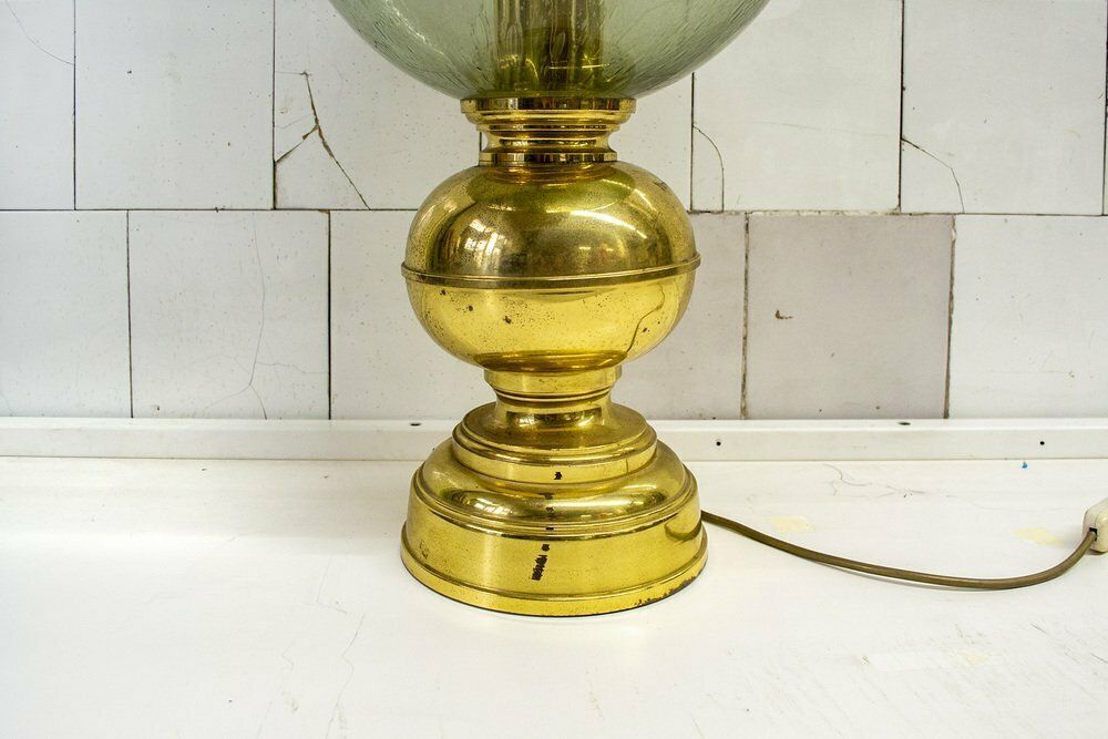 Table Lamp In Brass And Blown Glass By Luigi Caccia Dominioni, 1960s photo buy