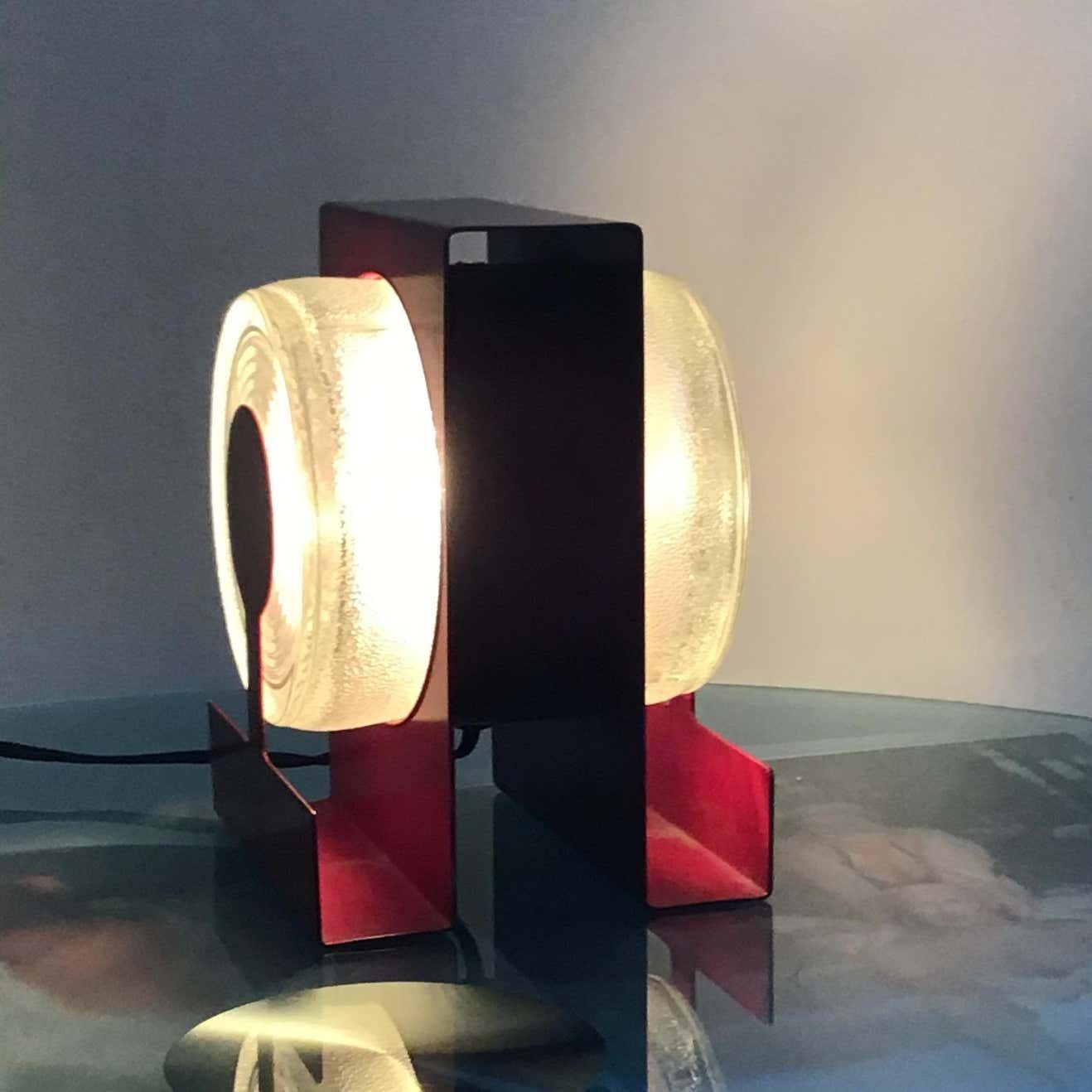 photo furniture Fontana Arte Table Lamp “Yoyo” “ Eugenio Gentili Tedeschi” Glass Metal 1970 It