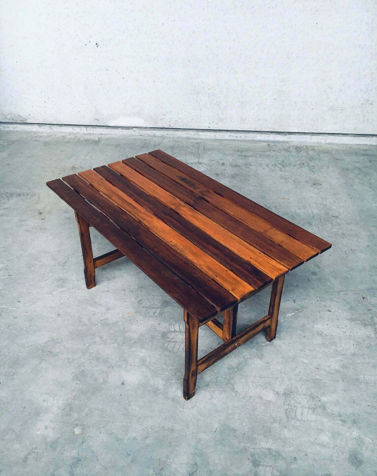 photo for sale Houten Tuin  Of Keukentafel Met Patina, Jaren 1970