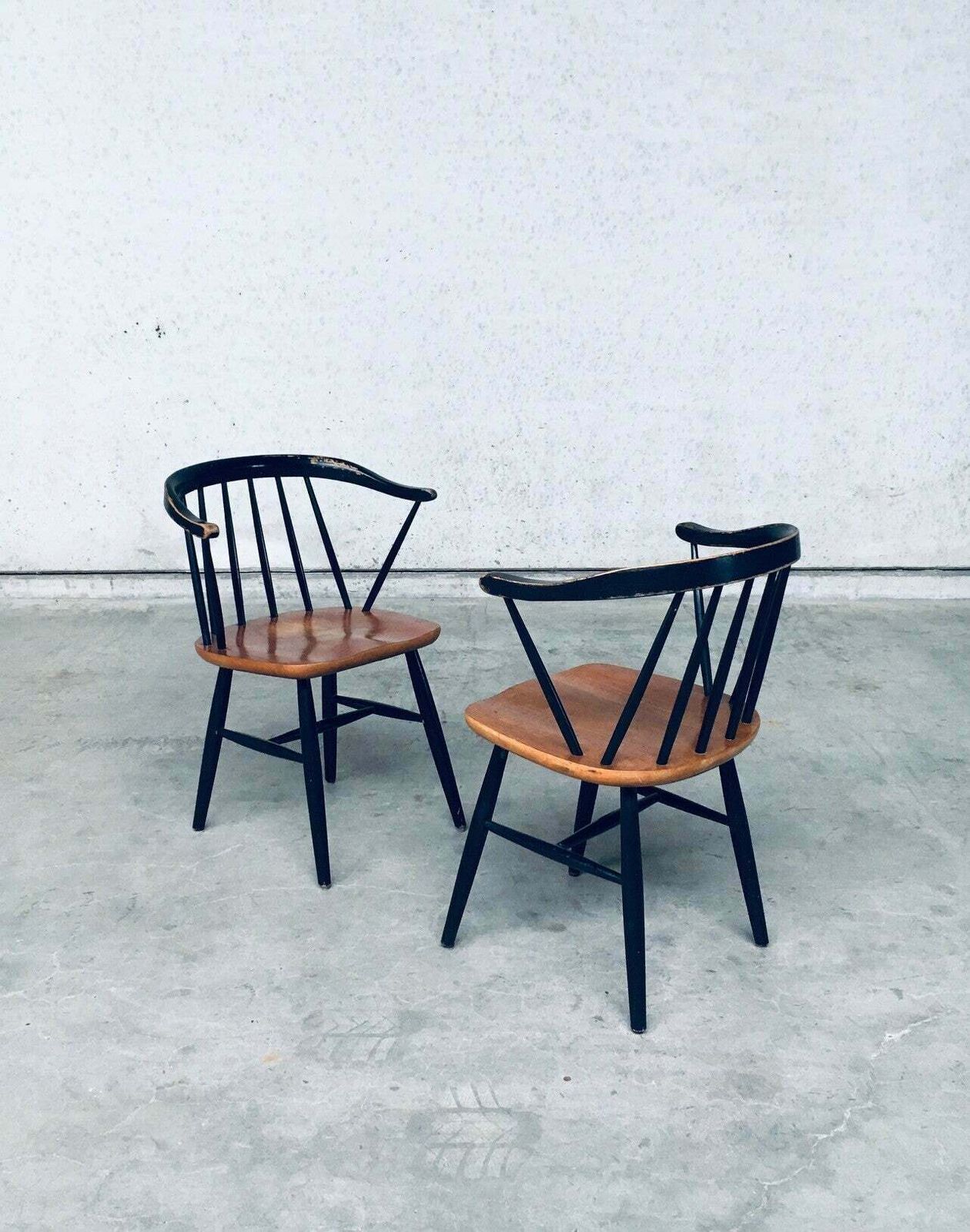 Midcentury Modern Design "Fanett" Style Arm Chair Set, Denmark 1950's photo buy