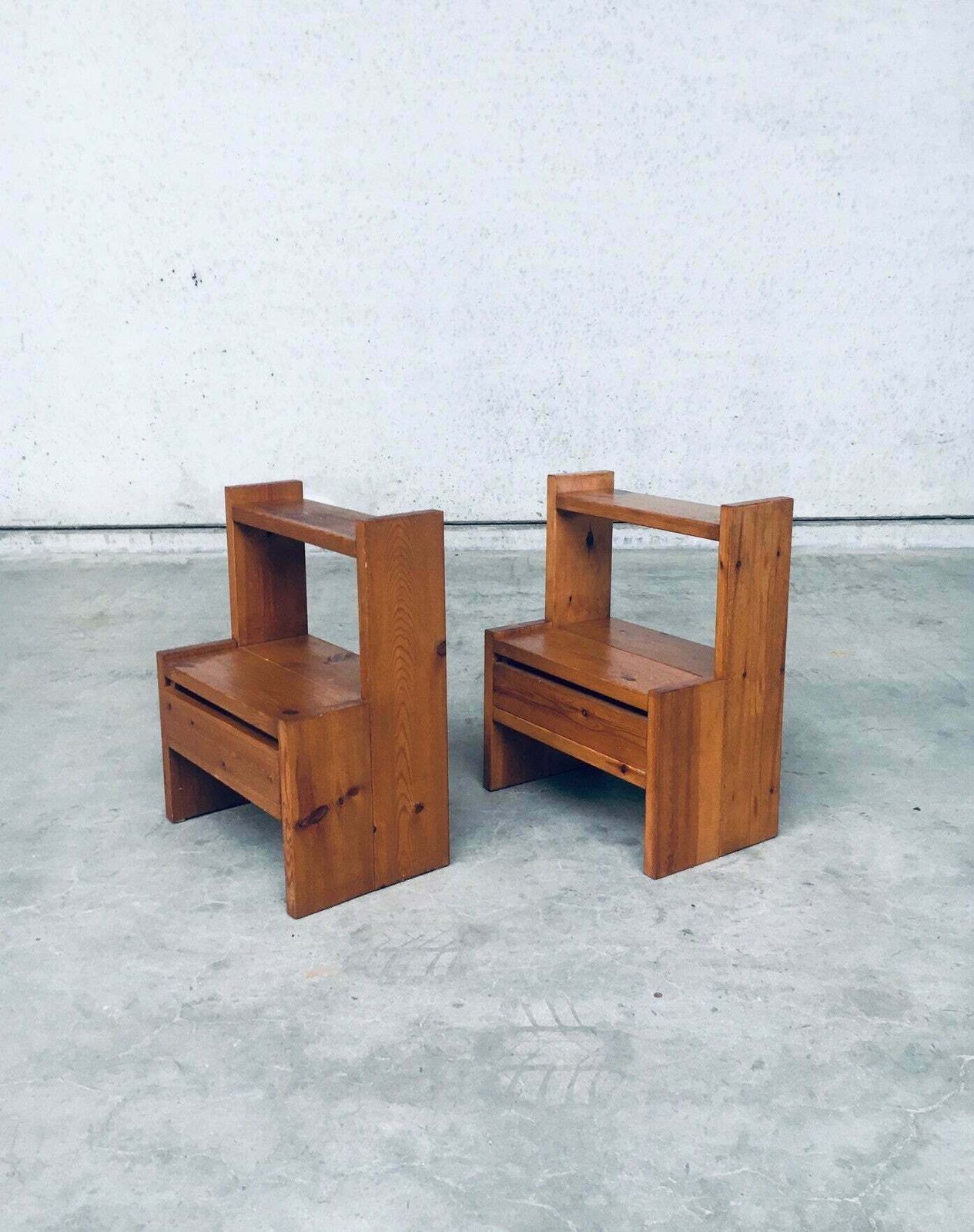 Mid Century Scandinavisch Design Grenen Nachtkastjesset, Jaren 1960, Zweden photo 911.4