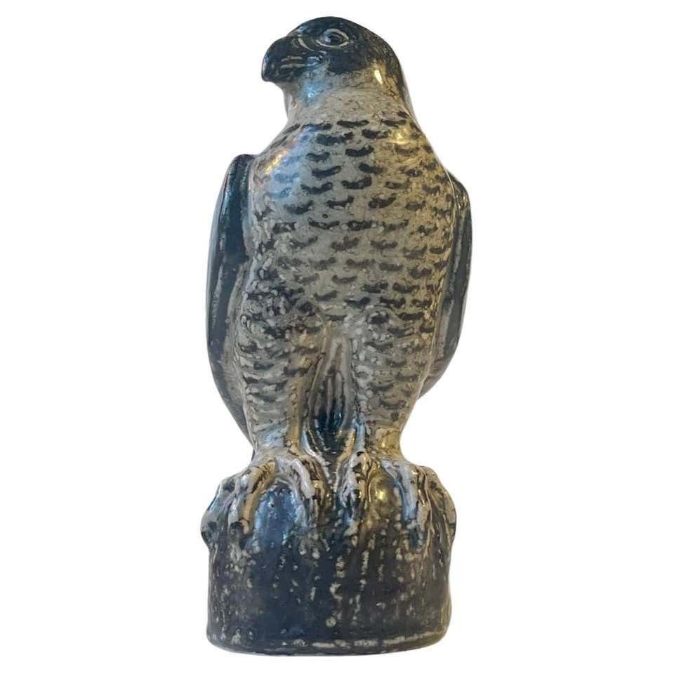 Royal Copenhagen Large Stoneware Falcon By Knud Kyhn, Danish, 1950s