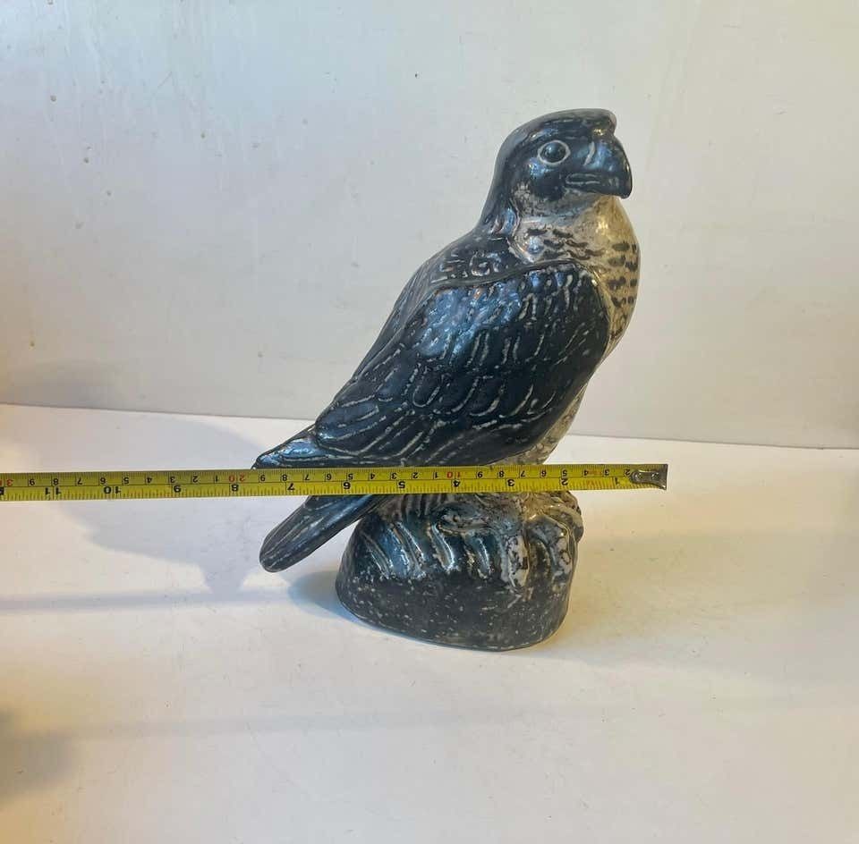 photo buy Royal Copenhagen Large Stoneware Falcon By Knud Kyhn, Danish, 1950s
