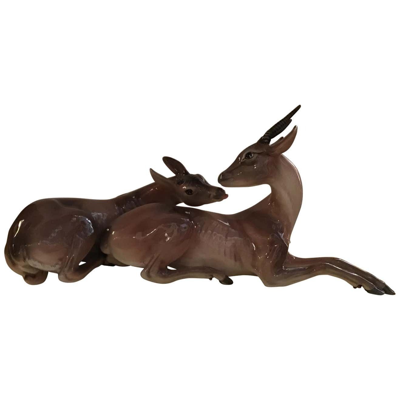 Ronzan Italian Ceramic “African Gazelles“, 1950