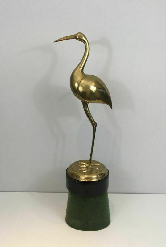 Pair Of Brass Birds On Pedestals photo Art