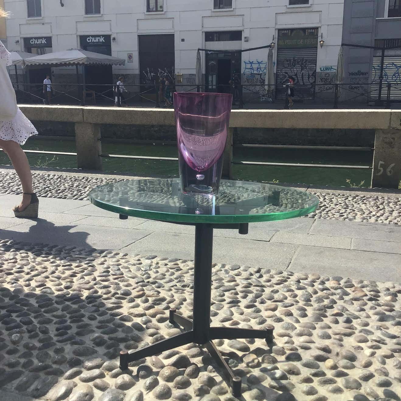 photo buy Luigi Caccia Dominioni Coffee Table Glass Iron, 1950, Italy
