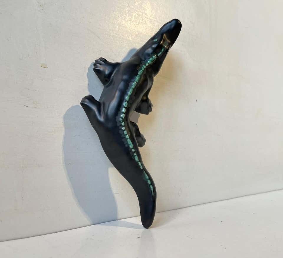 Vintage Ceramic Alligator From Søholm, Danish 1950s photo 287.0