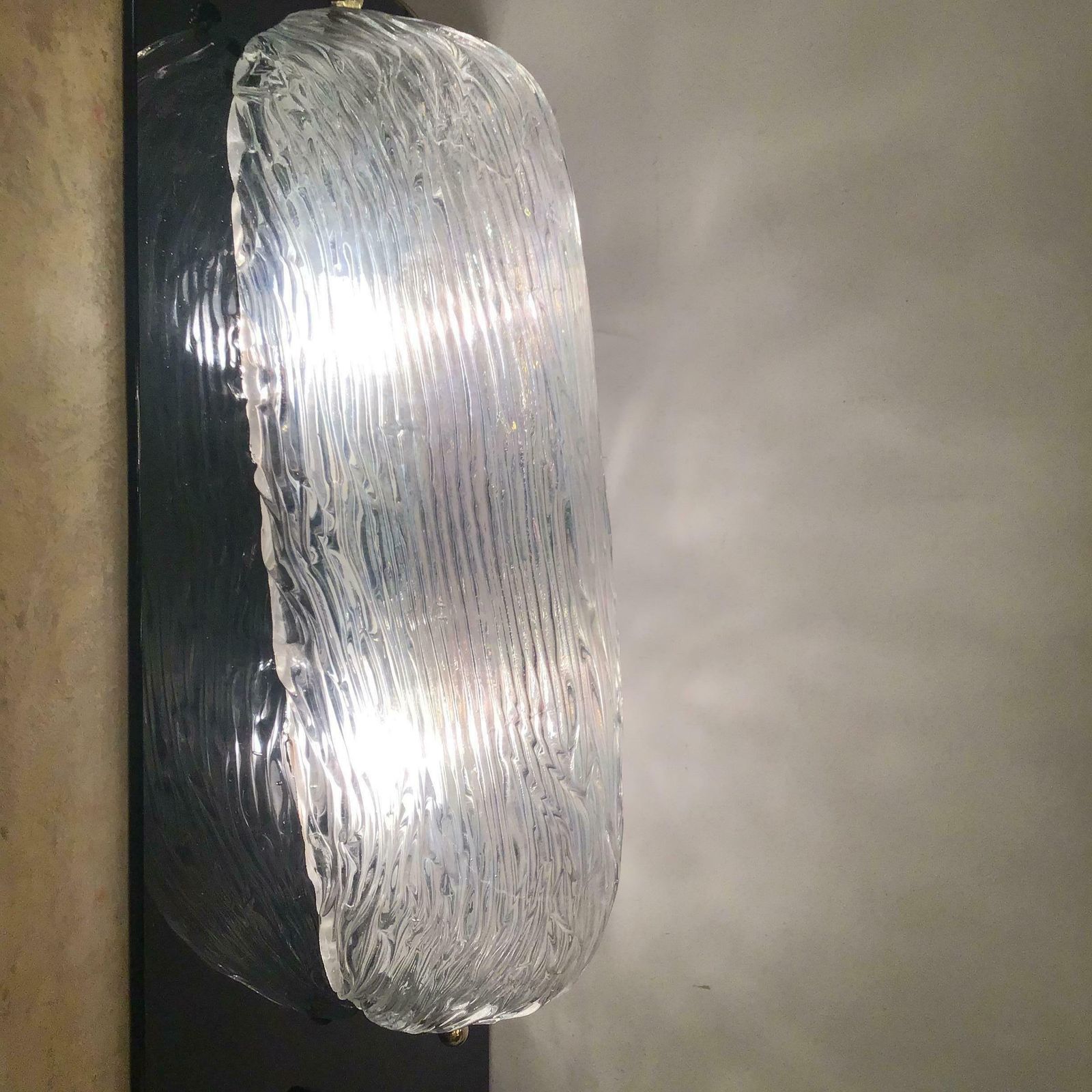 photo furniture Venini Toni Zuccheri Ceilling Light Sconces Murano Glass Brass Metal 1950 Italy