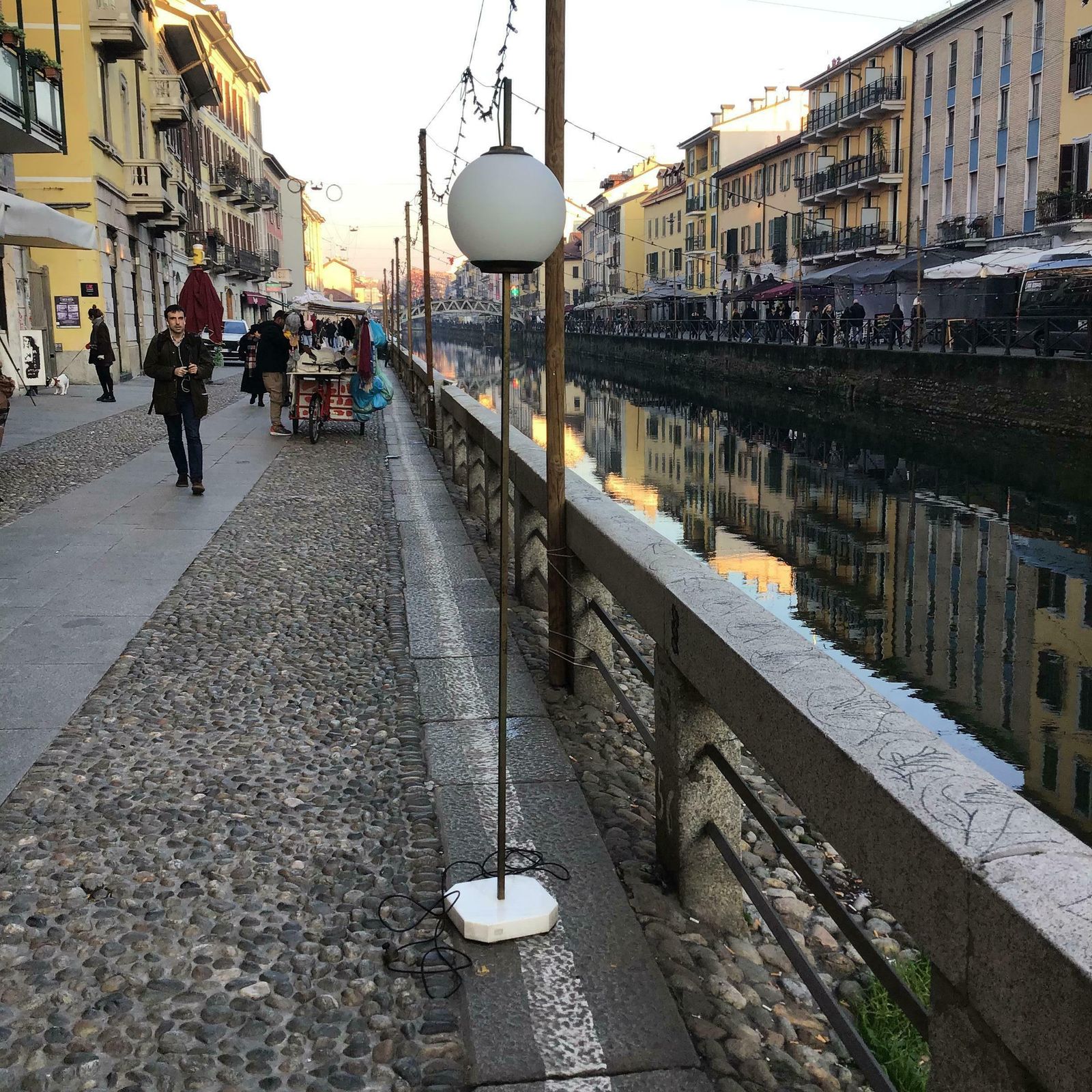 Azucena “Luigi Caccia Dominioni “Lte20 Pallone Marbre Brass 1950 Italy photo vinterior