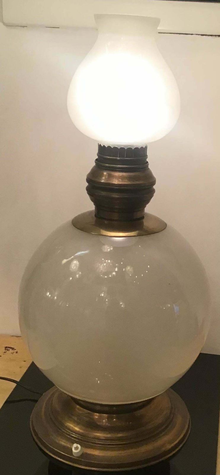 Azucena Luigi Caccia Dominioni Table Lamp Brass Glass, 1950, Italy photo for sale