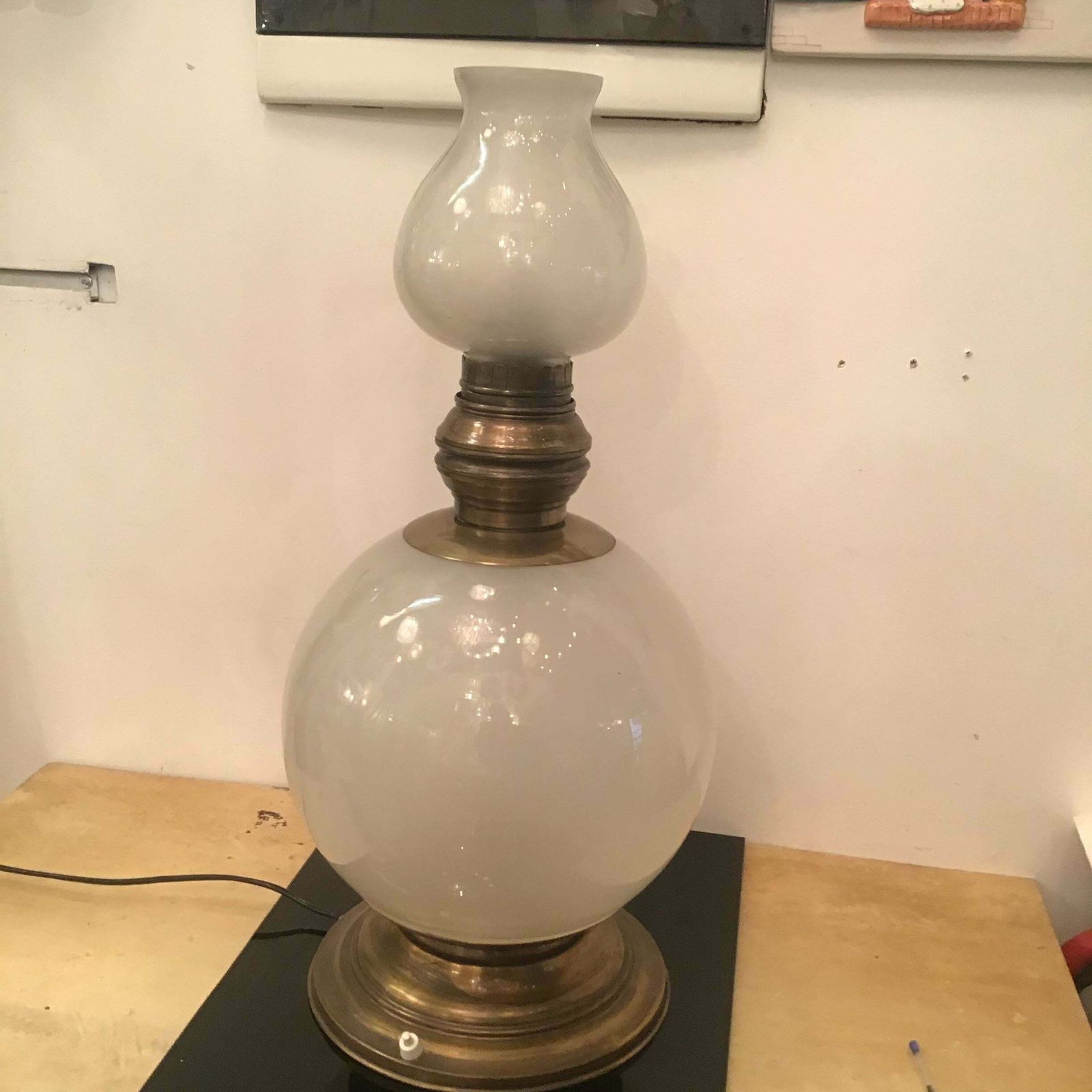 photo vintage Azucena Luigi Caccia Dominioni Table Lamp Brass Glass, 1950, Italy