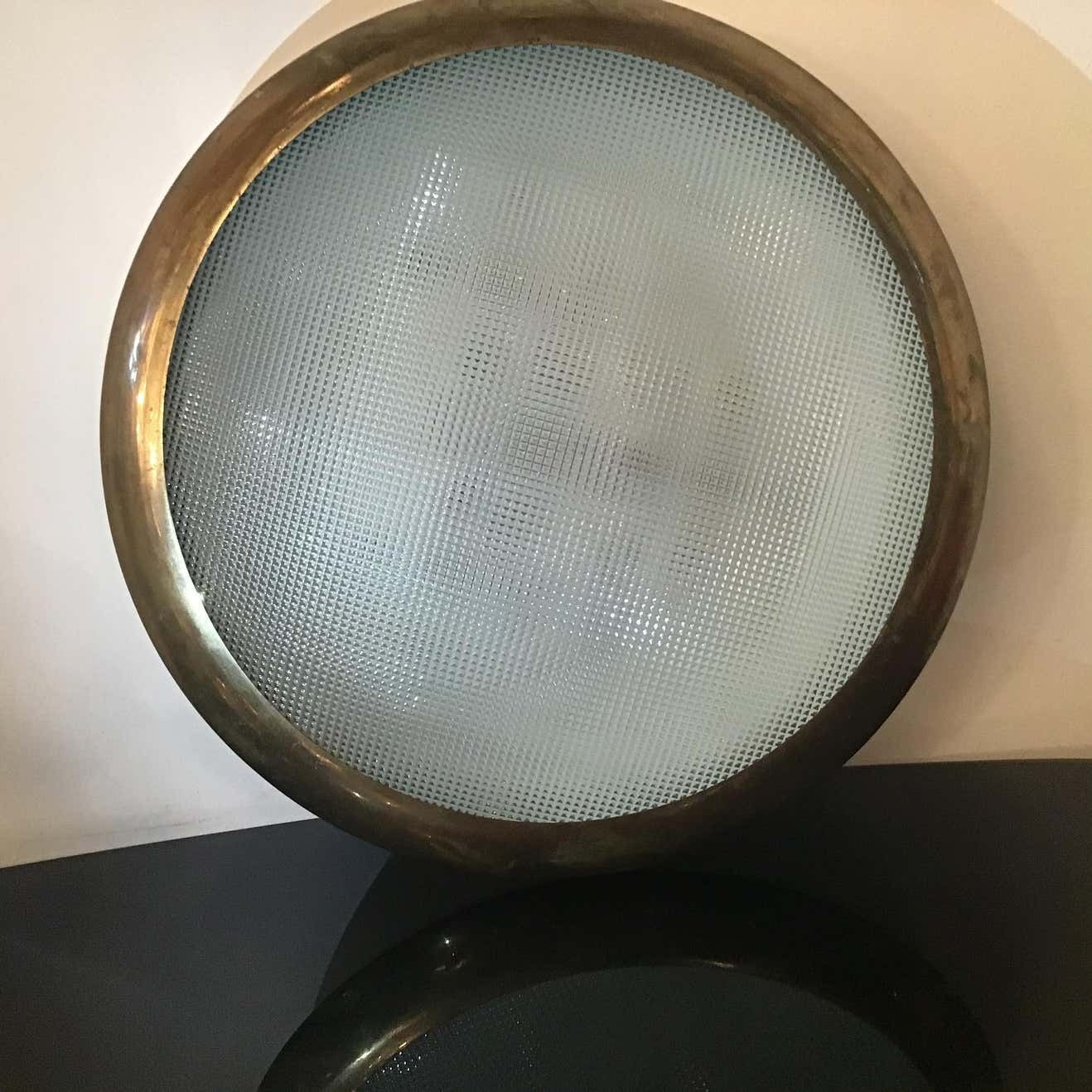 photo furniture Stilnovo Ceilling Light/Sconce Glass Brass Metal 1950 Italy