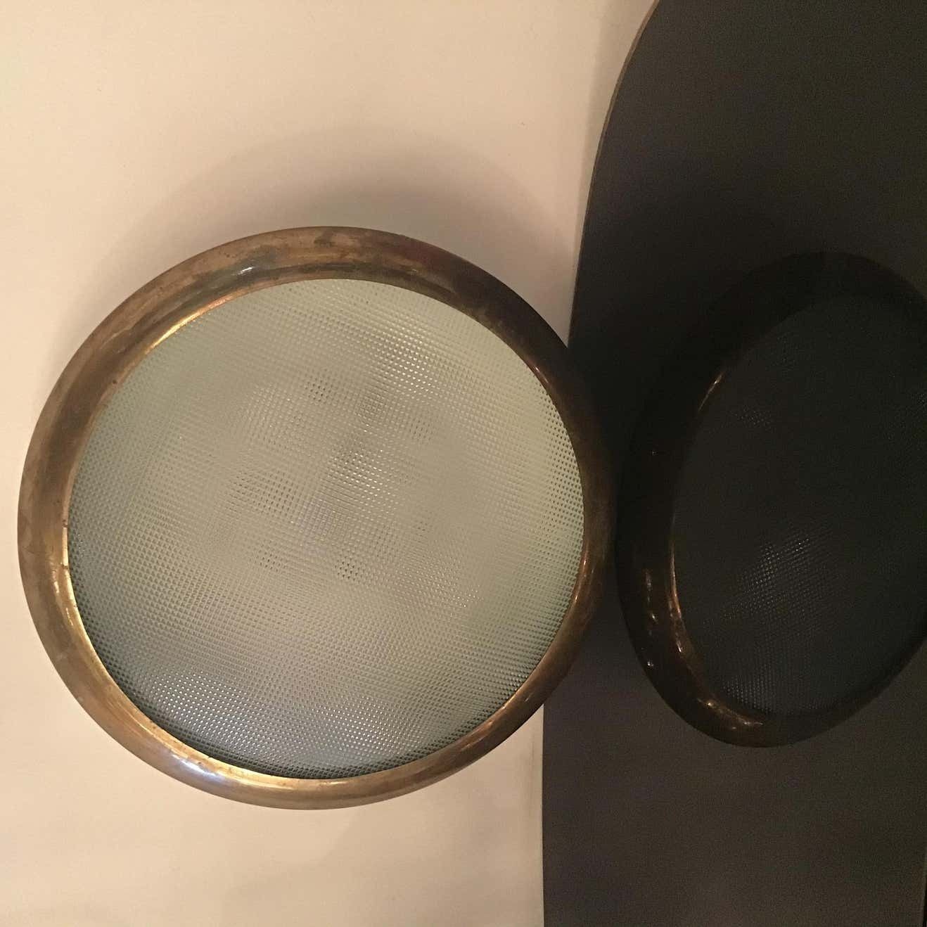 photo buy Stilnovo Ceilling Light/Sconce Glass Brass Metal 1950 Italy