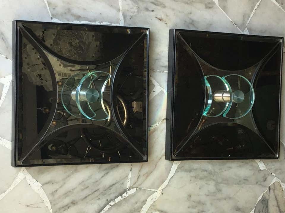 Fontana Arte Coat Hanger For Entrance Or Bathroom Metal Crome Wood Glass 1970 It photo buy