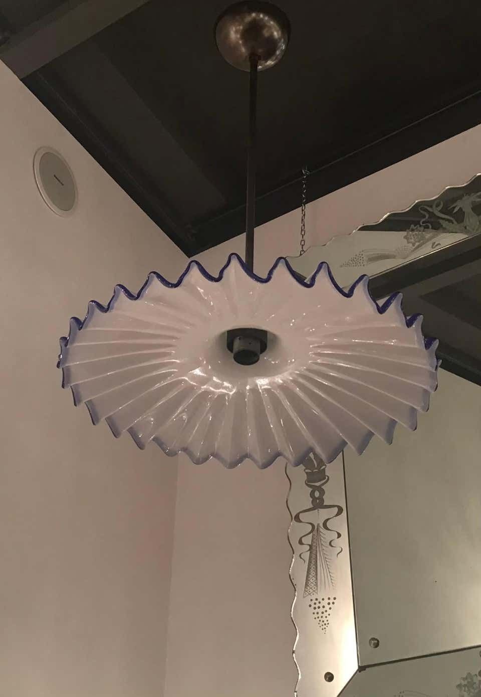 Venini “Toni Zuccheri “ Chandelier Murano Glass Metal Crome, 1960, Italy photo buy