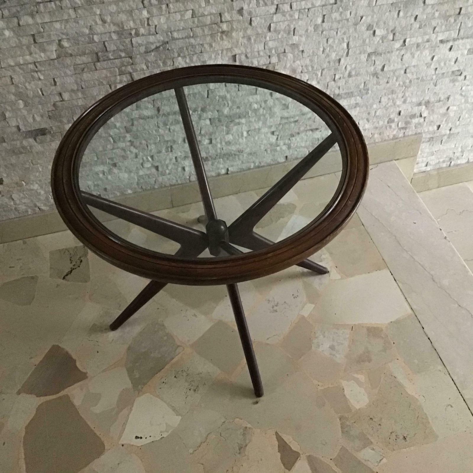 Ico Parisi Coffee Table Wood Glass, 1950, Italy photo Furniture
